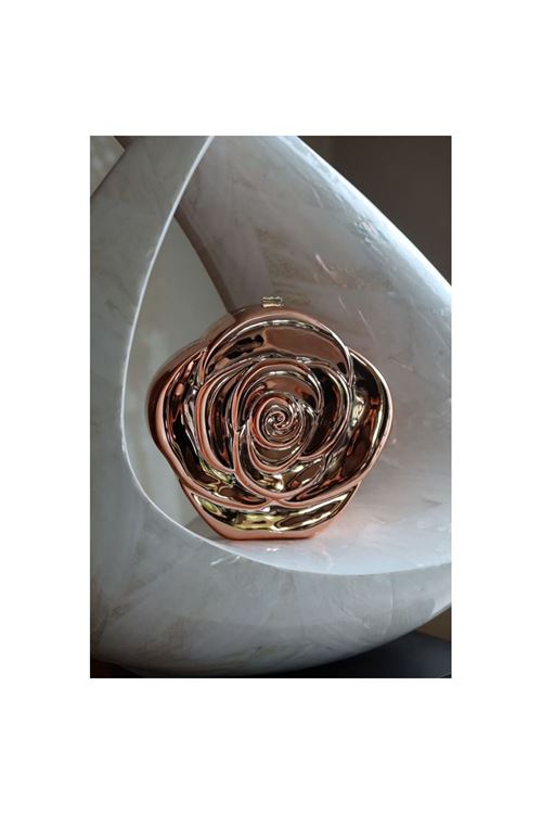 Rose Gold Gül Mika Zincirli El Omuz Çantası